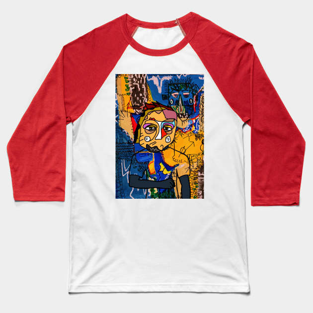 The Enigma Baseball T-Shirt by Hashed Art